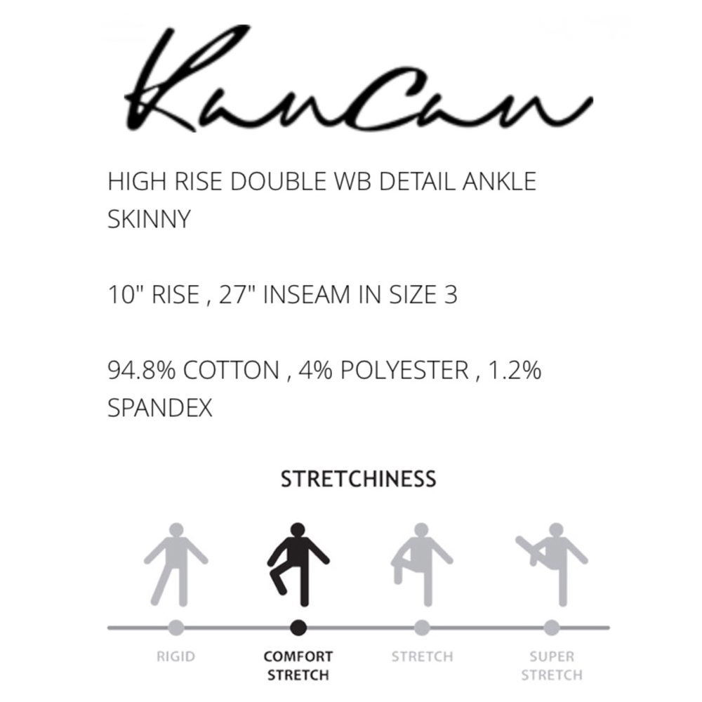 KanCan | High Rise Frayed Hem Double Button Skinny Jeans - White - KC7317WT - Picture 7 of 8